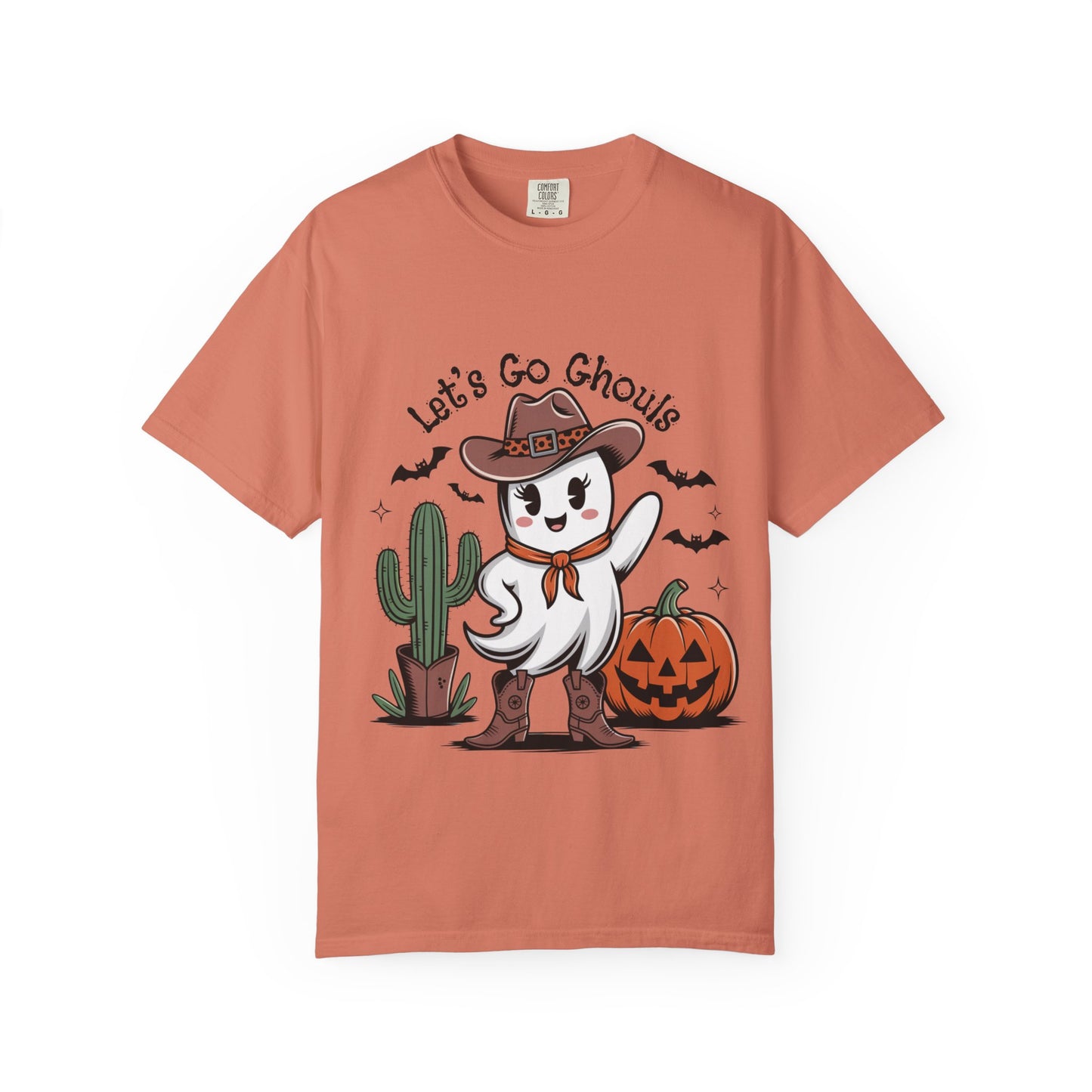 Let’s Go Ghouls Halloween Cowgirl Ghost T-Shirt