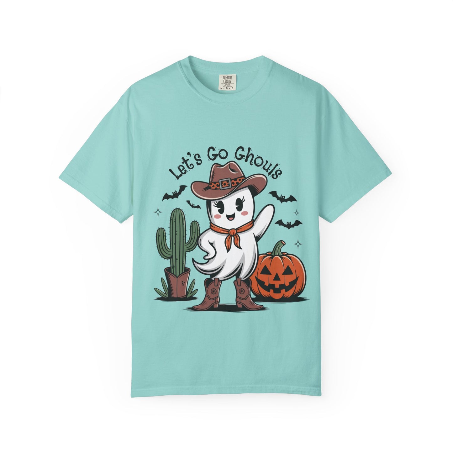 Let’s Go Ghouls Halloween Cowgirl Ghost T-Shirt
