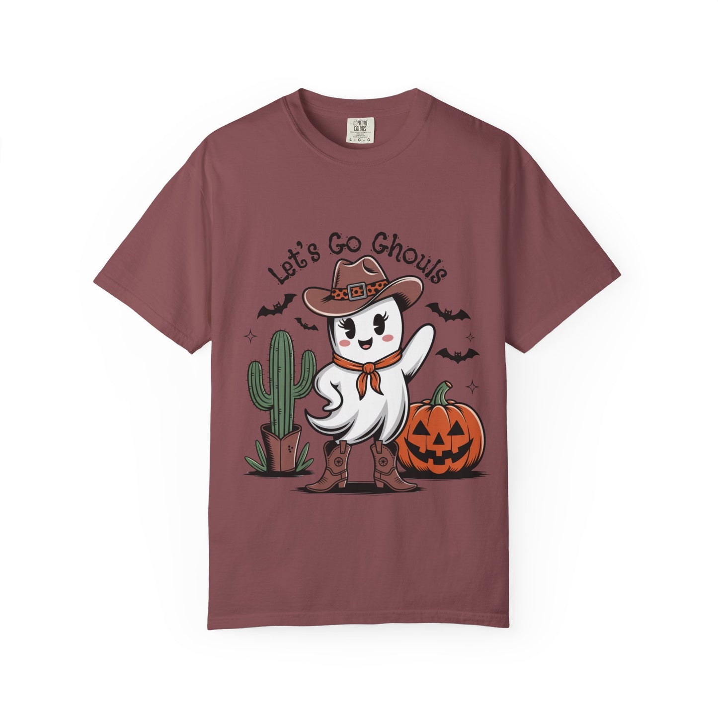 Let’s Go Ghouls Halloween Cowgirl Ghost T-Shirt