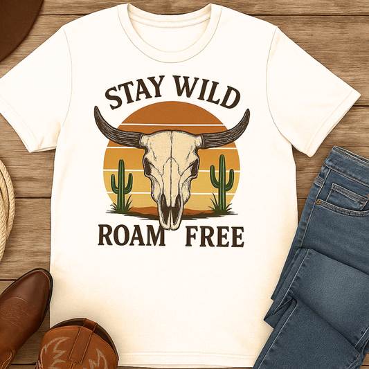 Stay Wild, Roam Free Western Graphic T-Shirt